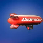 Vintage 90s Budweiser Bud One Inflatable Airship Blimp 30" Hanging Beer Sign