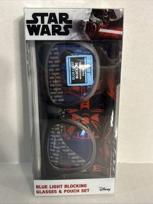 STAR WARS Blue Light Blocking Glasses With DARTH VADER Pouch BRAND NEW