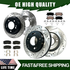 Front And Rear Drilled Brake Rotors Ceramic Pads For Lexus Rx400h 2006 2007