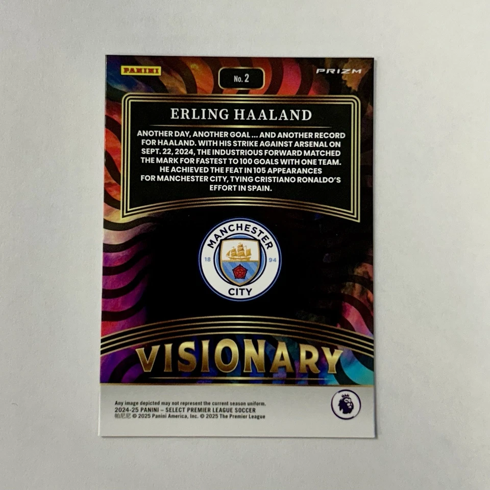 2024-25 Panini Select Premier League Erling Haaland #2 Visionary Case Hit SSP - image 2 of 2