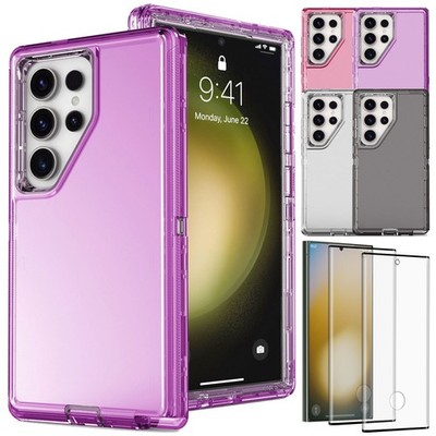 For Samsung Galaxy S23/Plus/Ultra Shockproof Clear Case Cover Screen Protector