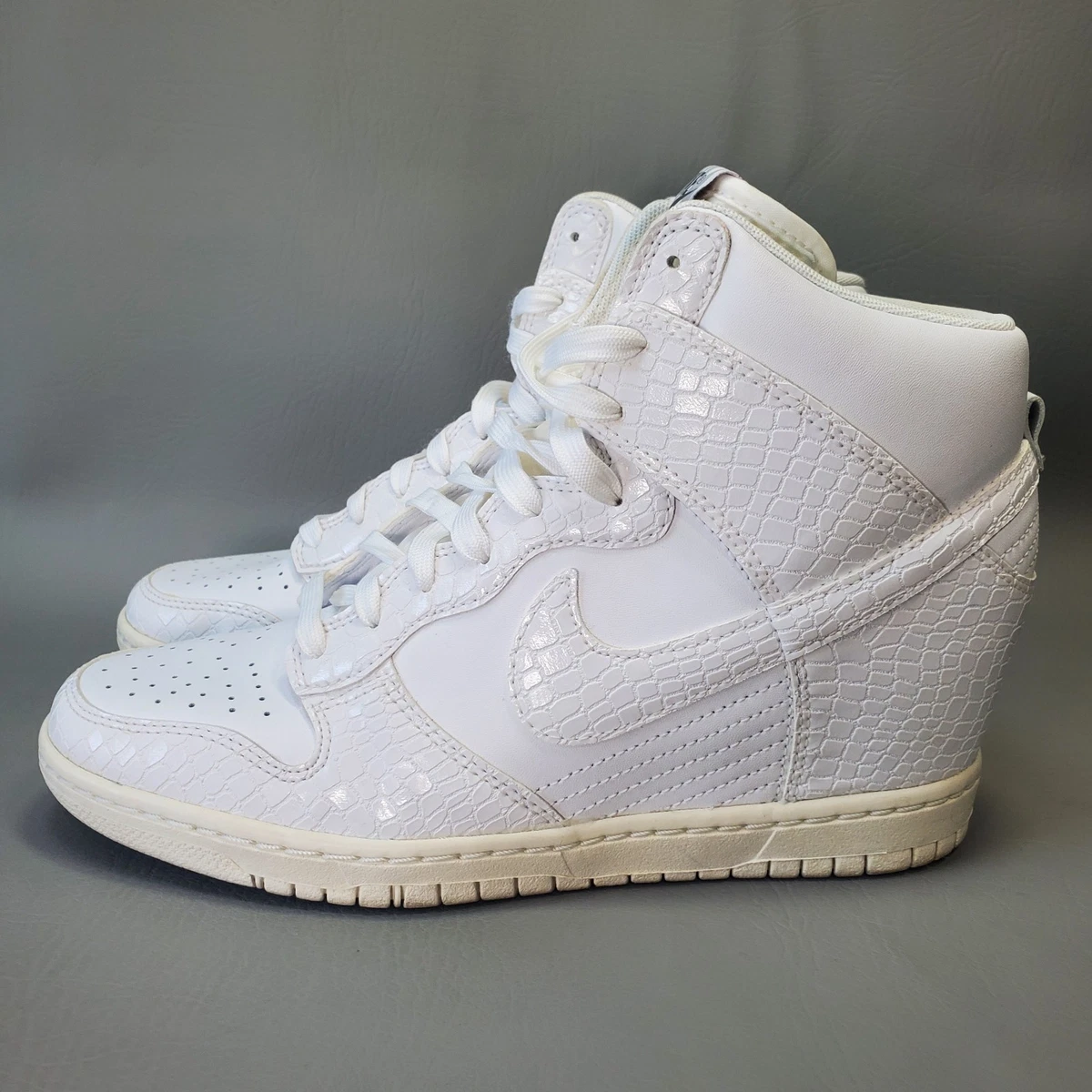 Nike Dunk Sky High White Croc Print W for sale | eBay