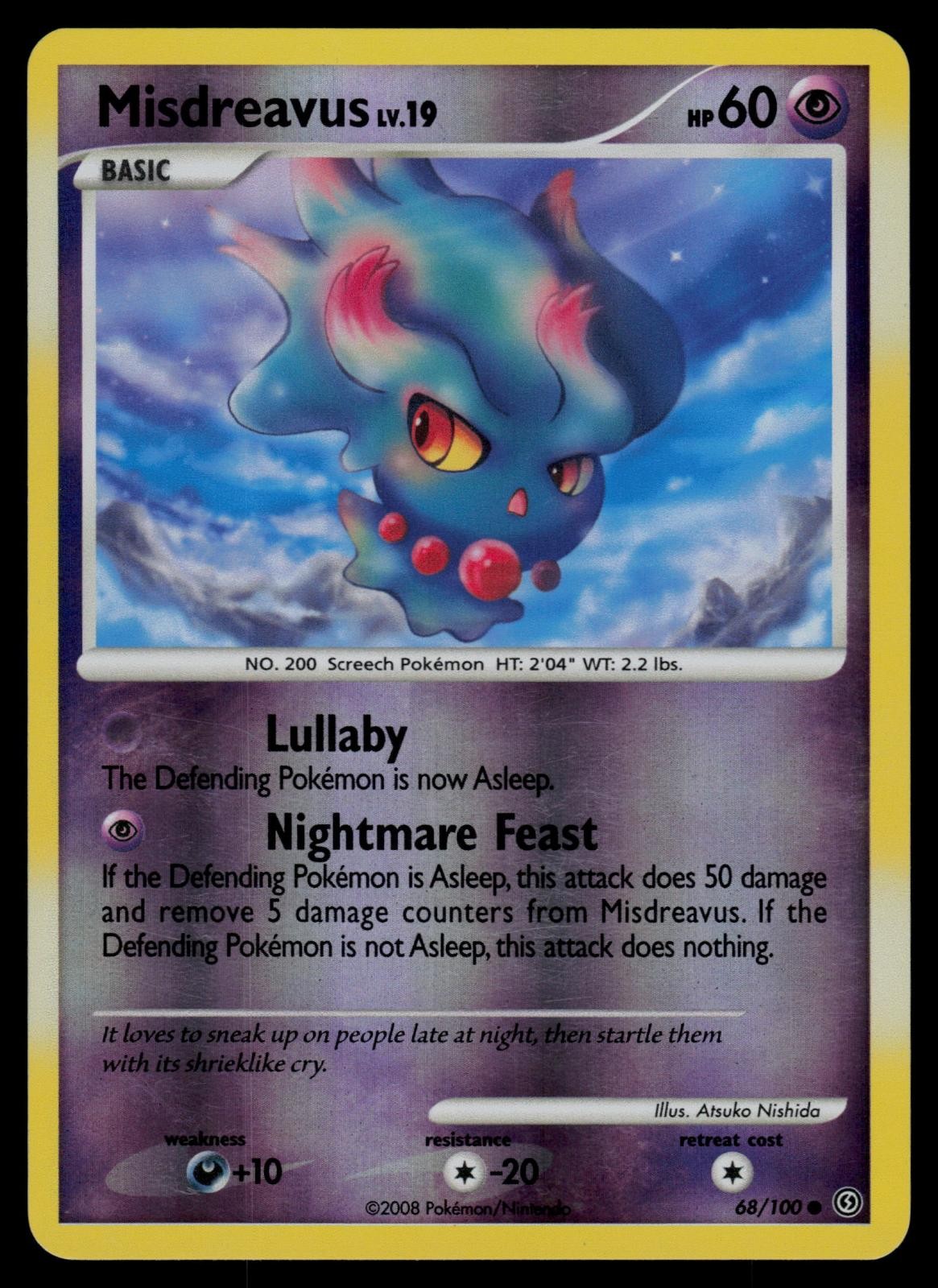 Misdreavus 68/100 Common Stormfront Pokemon Reverse Holo Lightly Played