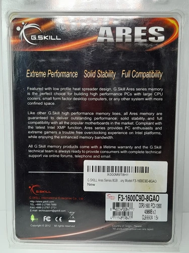 Ares Series - G. SKILL 8GB (4Gx2) DDR3 1600MHz Low Profile Desktop Memory - New - Picture 4 of 7