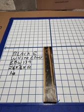 Black and White Ebony  Wood turning  blank  2 1/8" x   7/8" x   12  " EBW139