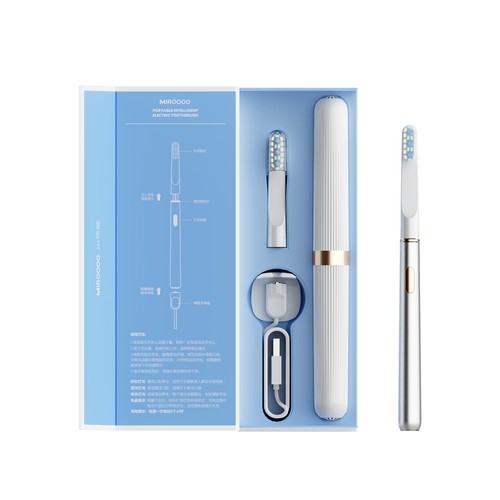 Miroshine Electric Toothbrush with 2Brush Heads Travel Case Sonic Toothbrus Q8W1