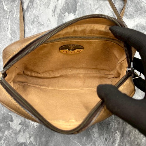 GUCCI Beige Braun Leder Schultertasche Vintage Original Aus Japan - Bild 4 von 24