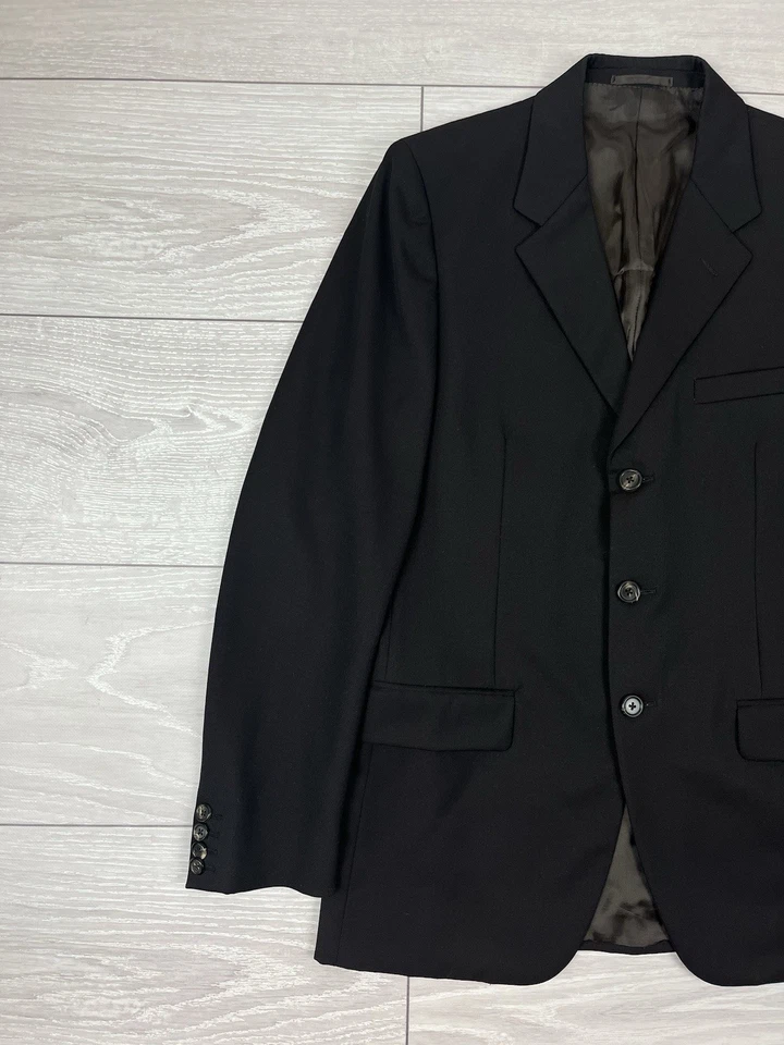 Traje Blazer Pantalones Prada Vintage Años 00 Marrón Lana Tres Botones Para Hombre Talla 50R Foto 4 de 4