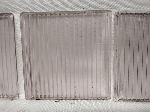 Vintage Luxfer Amethyst Prism Glass Sawtooth Square Tiles lot of 8 - 4" x 4" - Picture 4 of 14