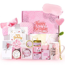 Happy Birthday Gifts for Teen Girls Women - Pink Birthday Gift Box for Women Sel