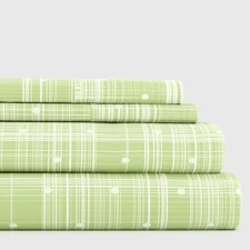 Linen Market 4 Piece King Bedding Sheet Set (Moss Polka) - Sleep Better Than ...