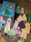 Barbie Vintage Bubble Cut Blue Case Lot Mostly Handmade Homemade Clothes