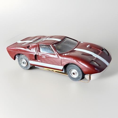 Aurora 1493-4 Tjet Thunderjet Ho Slot Car Brown w/ Stripe Ford GT40 Flamethrower