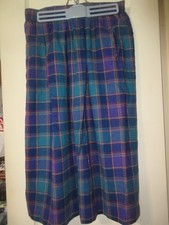 Pendleton 100 Wool Women's Plaid Pleated Skirt Size 14 AS IS CONDITION