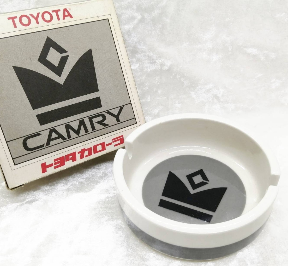 Vintage Toyota CAMRY Pottery Ashtray old logo 10cm Rare Antique