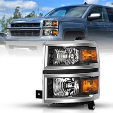 For 2014-2015 Chevy Silverado 1500 Chrome Headlight Headlamp Driver Left side