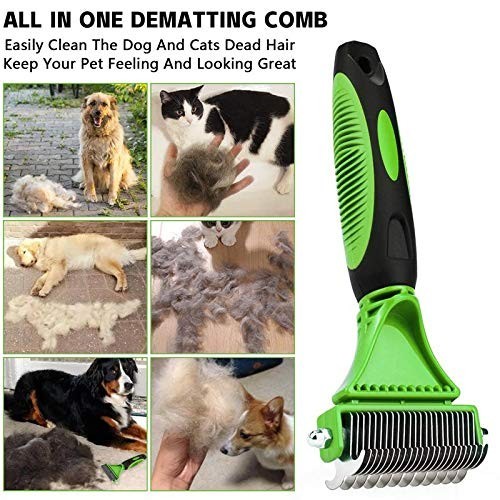 3 in 1 Pettine Demotting Dematting Rastrello Spazzola Toelettatura Tappetino Capelli Groviglio Gatto Cane - Foto 12 di 16