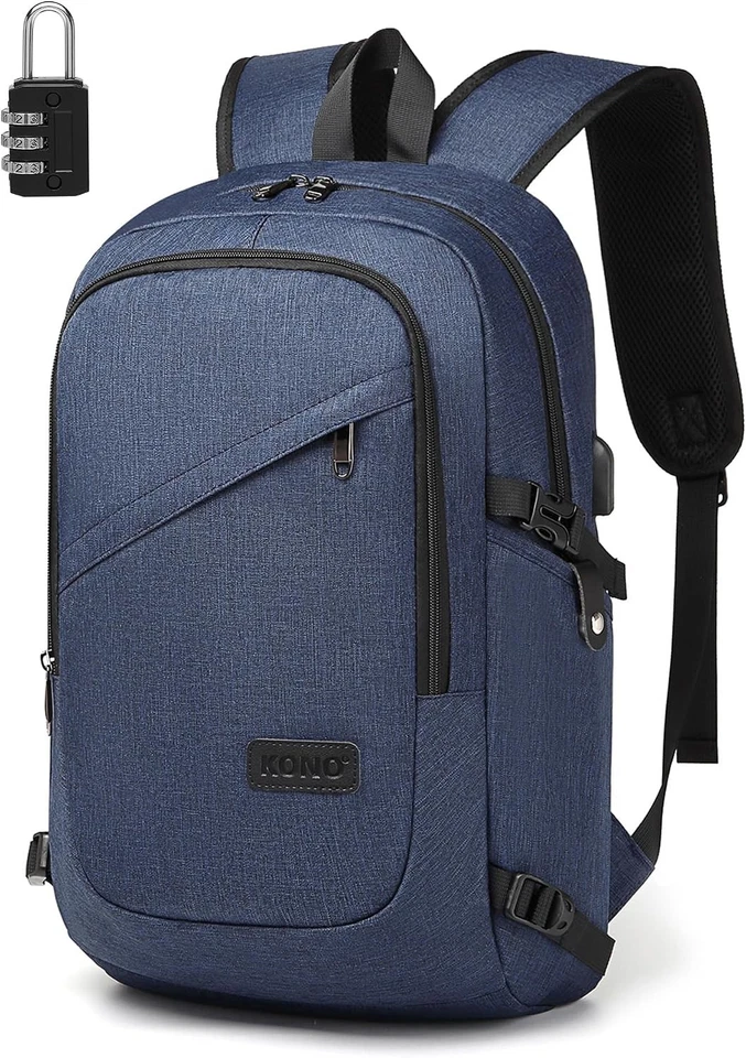 Sac à Dos Ordinateur Portable 156" Antivol Cadenas Homme Bleu Samsonite - Photo 1/4