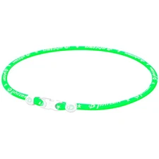 Phiten Classic Star Titanium Single Strand Necklace Optic Green - 22 Inch