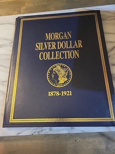 Empty Morgan Silver Dollar Collection Album 1878-1921 with COA