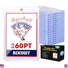 10-Pack Magnetic Card Holder for Trading-Cards - 260PT Clear Trading Card