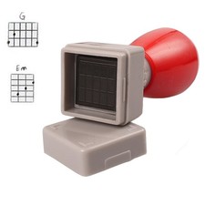 Guitar Chord Stamp Black Ink 3 Frets Ukulele 5 Fret Mini Rubber Stamp