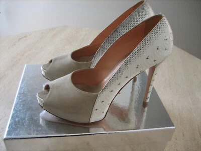 Escarpins Gianmarco Lorenzi Couture neufs valeur:655€ P:40 python et daim - Photo 1/4