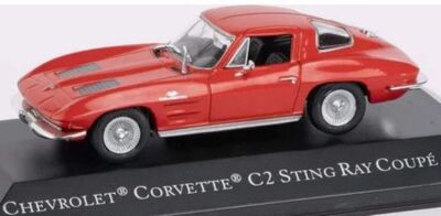 Chevrolet Corvette Sting Ray Coupe C2 - Red   1/43 Model Car - Altaya / Atlas