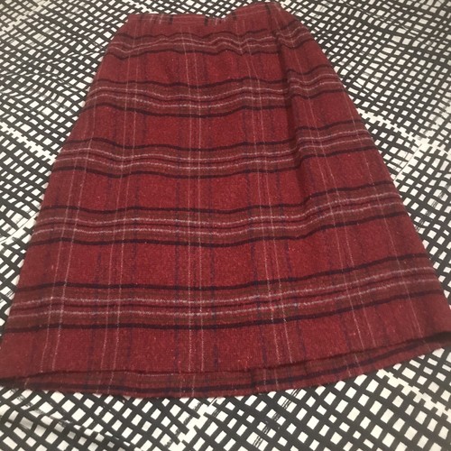 CHRISTIAN DIOR Separates True Vintage Pleated Multicolor A-Line Midi Skirt Sz 12 - Picture 9 of 9