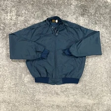 Vintage Swingster Cafe Racer Jacket Mens Large L Blue Bomber 80s USA Lightweight