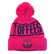 Everton FC Official Toffee's Bobble Hat Pink Adult & Junior EFC Gift