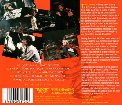 Toto ~ Toto IV (1982) CD 2015 Rock Candy Records Europe •• NEW