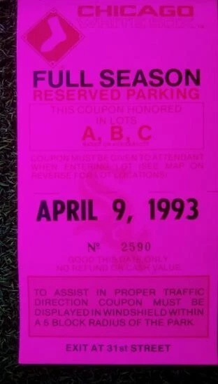 Boletos Chicago White Sox 1993-1996 temporada completa reservados pases de estacionamiento 4 años Foto 2 de 4