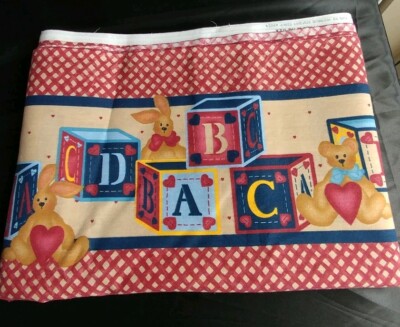 DAISY KINGDOM Country First Friends Bumper Print Baby Fabric 3 yds x 45'' (#119)