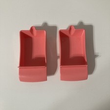 Replacement Hasbro Easy Bake Oven Two Warming Bowls Pink Plastic Accessories