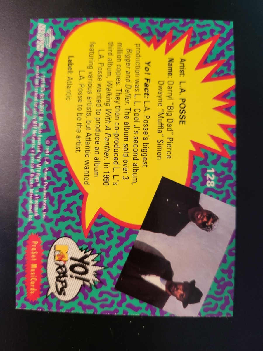 1991 ProSet MusiCards YO MTV Raps L.A. Posse RC card #128 | eBay