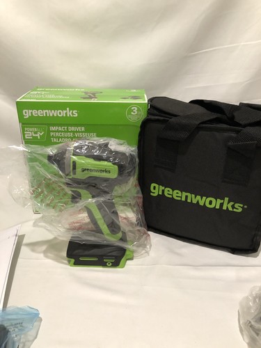 Greenworks 24V Cordless Impact Driver, (2) 2.0Ah Batteries, BAG IS24L221 NEW - Picture 4 of 5