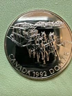 1992 Stage Coach Canada Silver Dollar Proof-like $1 Coin .925 .7497 ASW