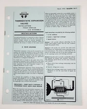 1975 Sporlan Valve St Louis MO Bulletin 10-11 Thermostatic Valves Installation