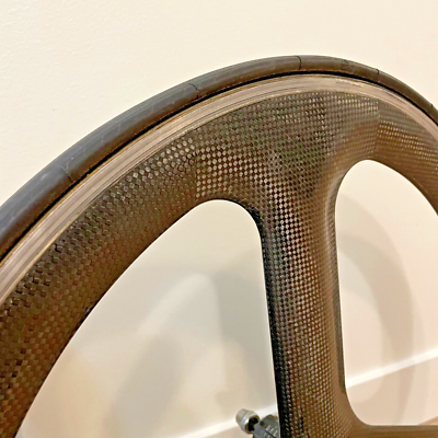 HED 3 Tri-spoke CX Carbon Fiber Wheelset 650c Tubular Alloy Rim