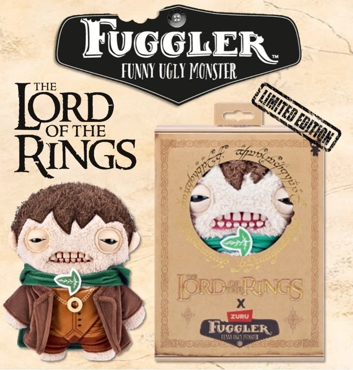 Juego completo de 3 FUGGLER x El Señor de los Anillos | Frodo Gandalf Gollum | Peluche Nuevo en caja Foto 2 de 4
