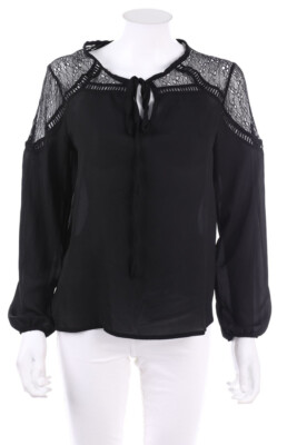 Blooming Jelly Blouse Boho Style Lace S black