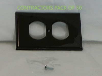 Outlet Receptacle Cover  Wallplate Brn 1 Gang Duplex 50 PACK Eaton/Cooper 5132B