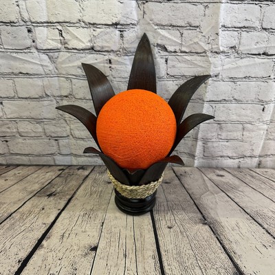 Orange dunkelbraun natürlich 40 cm hoch Blatt Lampe Twist LED UK Netzstecker Design 5