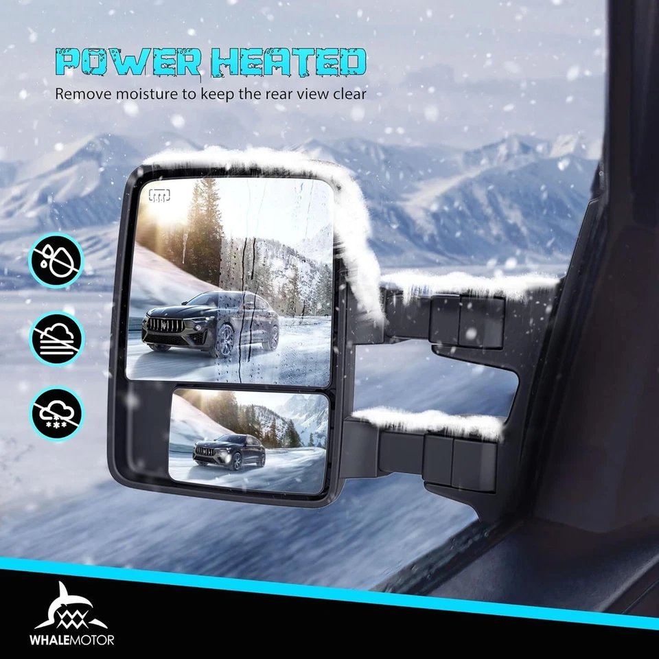 Fits 2003-2007 Ford F250 F350 F450 SuperDuty Power Heated Tow Mirrors+LED Signal - Image 3 of 4