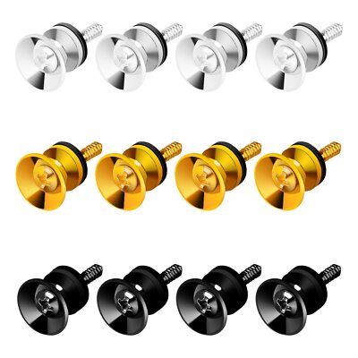 12 Pcs Guitar Strap Lock Button Guitar Security Lock for Acoustic Bass Ukulele