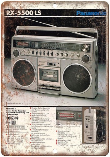 Panasonic RX-5500 LS Boombox Ghetto Blaster Vintage Reproduction Metal Sign D29 - 第 1/2 張圖片