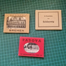 Mid 20th century B&W souvenir photo booklet packs - Padova, Berlin, Schleswig