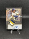 2025 Topps Flagship Autograph Tri-Color Patch 33/50 Jackson Chourio - Brewers OF