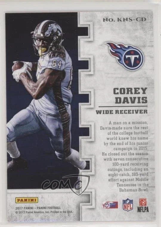 2017 Panini Knight School Corey Davis #KNS-CD Rookie RC - Image 2 of 2